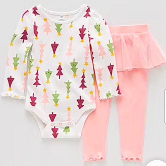 New~Onesie & Leggings With A Tu Tu / 2~Piece Set - Picture 6 of 8